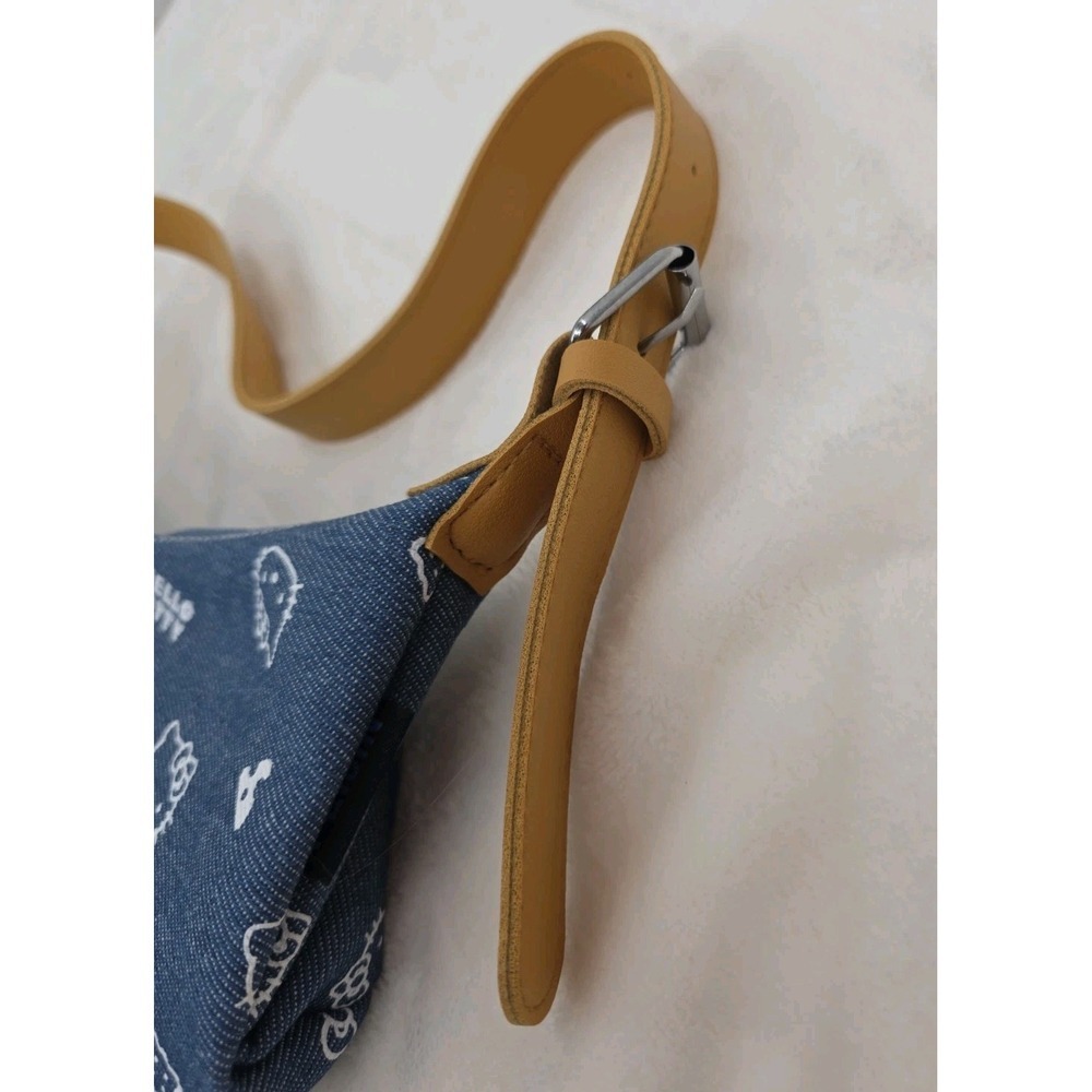 Hello Kitty Sanrio Crossbody Bag Blue Denim Cute Shoulder Bag Adjustable Strap - Picture 13 of 13